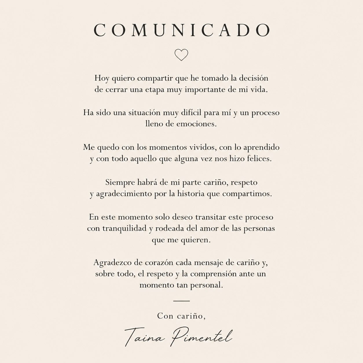 Mi relación y compromiso con Lupillo Rivera han llegado a su fin.