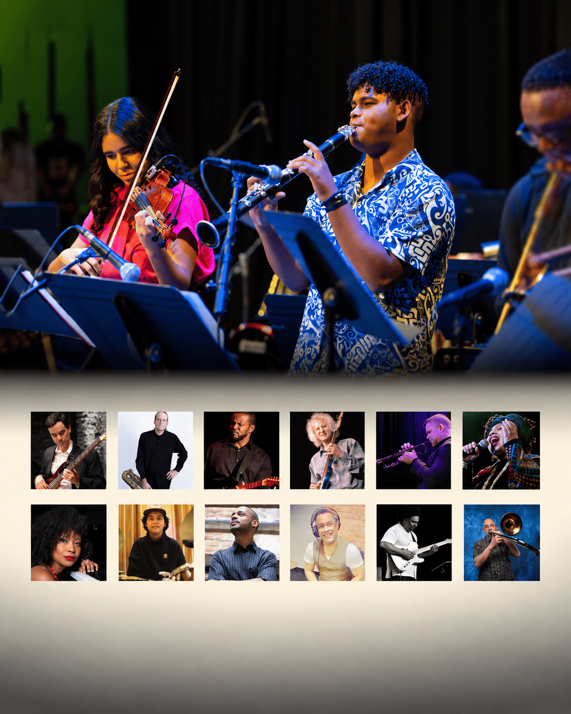 Collage de músicos en concierto (1)