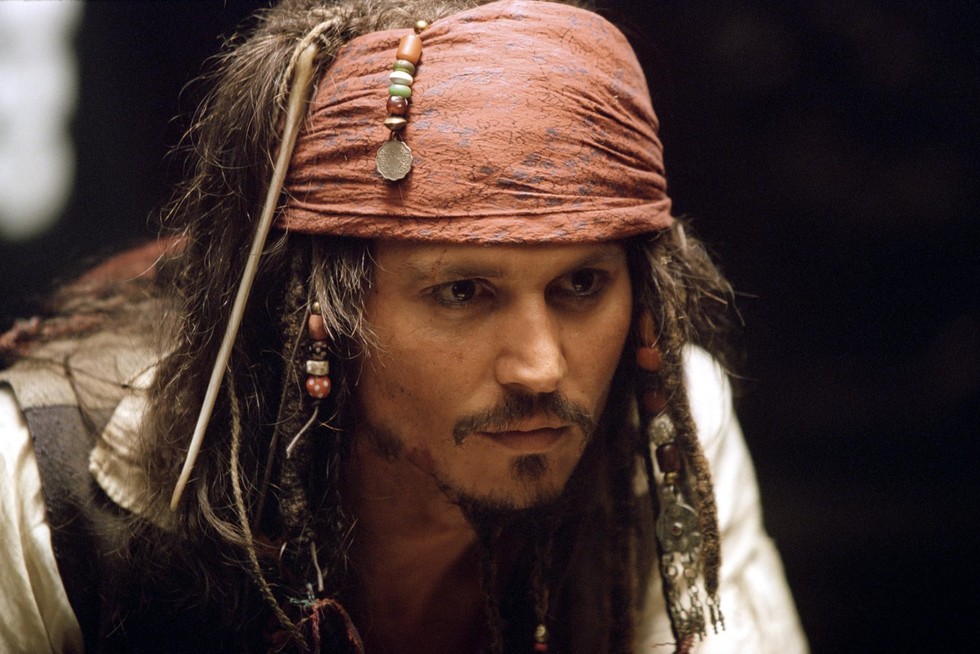 Johnny Depp como Jack Sparrow en la saga ''Piratas del Caribe''.